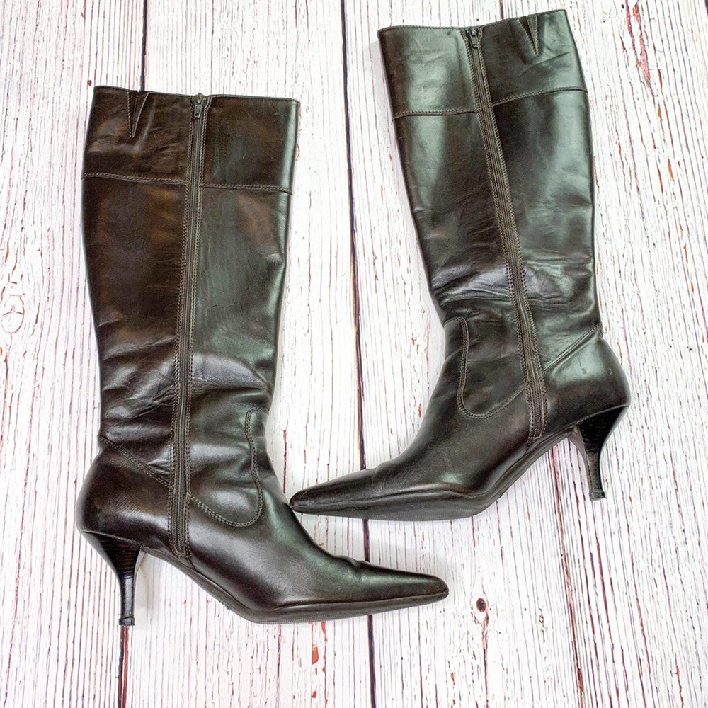 Coach Brown Leather Knee High Boots 10